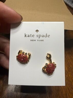 $58  Kate Spade New York Shore Things Pave Crab stud earrings